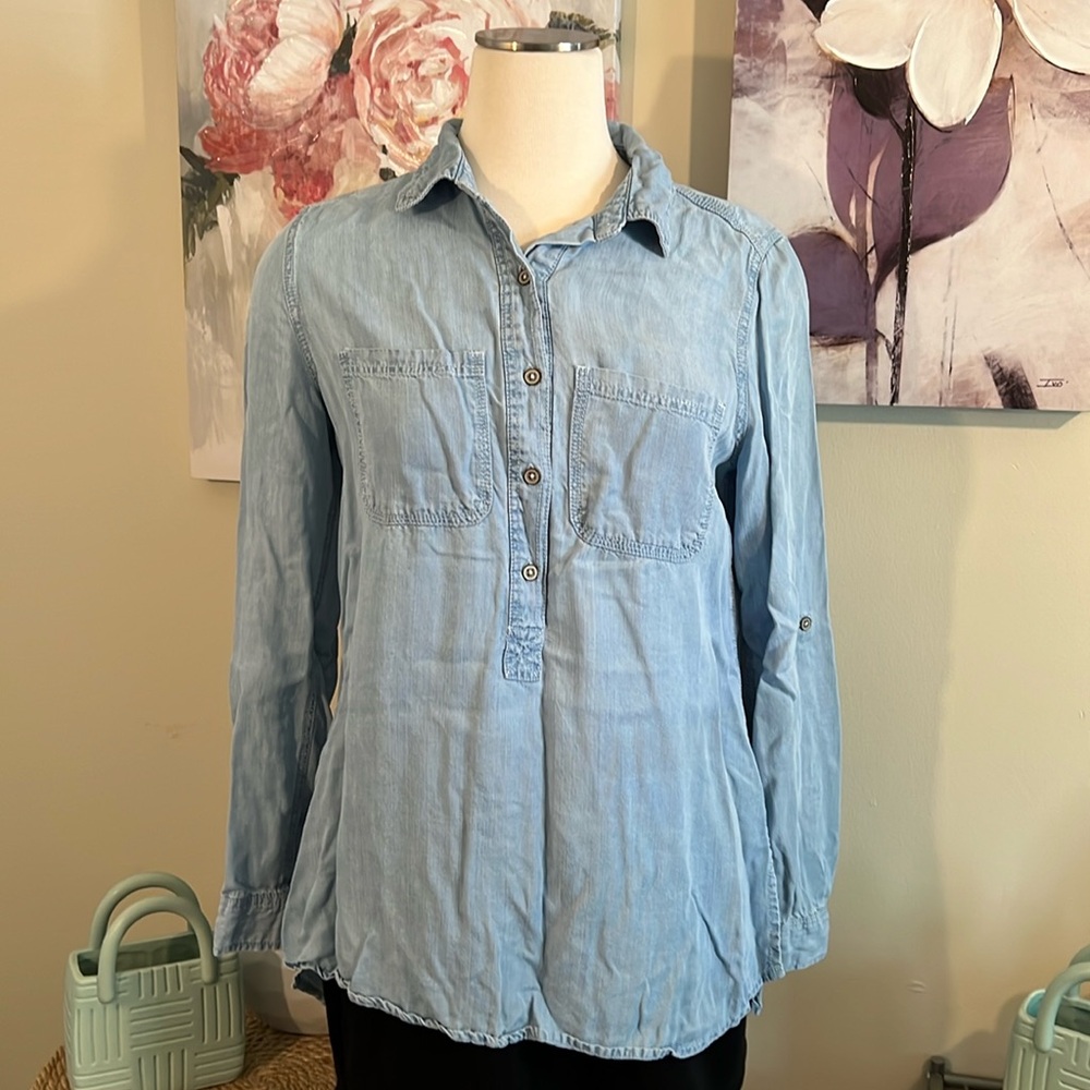 CUPID’S DIARY Women’s Denim Blouse Size Small